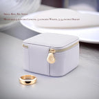 VLANDO Travel Jewelry Box Organizer – Portable PU Leather Jewelry Case with 6/8/12 Zippered Pouches, Compact Storage for Earr