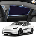 Rear Side Window Sunshade for Tesla Model Y 2020-2024 | Static Cling, Easy Install & Remove, Semi-Transparent Privacy Shade | Not for 2025 2026 Model Y Juniper