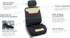 FH Group Car Seat Cover Cushion - 2 Pack Seat Covers for Cars Trucks SUV, Beige Black Neosupreme Car Seat Cushions, Car Seat 