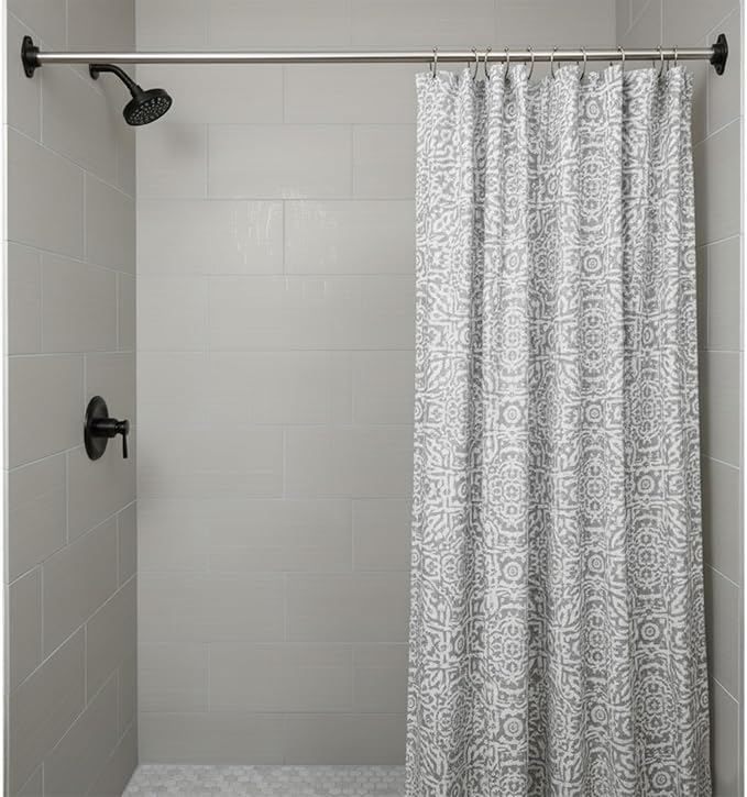 trust4care Black Tension Closet Rod Holders & Shower Curtain Rod Brackets (Adjustable 1"/1.5" Rods) – Deep 0.75" Pole Socket 