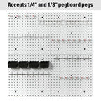 Pegboard Smith 16x16 inch Wall Organizer Pegboard Panels, Gray Metal Pegboard for Tool Storage, Workbench Tools Organization 