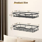 Nicetree Hat Rack for Wall - 2 Pack Metal Hat Organizer for Baseball Caps - Heavy Duty Wall Mounted Baseball Cap Organizer an