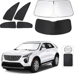 TINGLU Window Shades for Cadillac XT4 2019-2024 2025 Accessories Car Side Full Windows Windshield Sun Shade Sun UV Rays & Privacy Protection for Camping,Napping,and Relaxing 6PCS