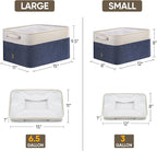 BALEINE 4 Pack Fabric Closet Storage Bins for Shelves, Linen Closet Organizers and Storage, Decorative Baskets for Organizing