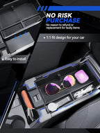 for Model 3 Center Console Organizer Armrest Tray Middle Storage Box Insert Container Durable ABS Plastic Accessories 2024 2025