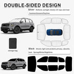 KMF 8pcs Thicken Sun Shades for KIA Telluride 2020-2025 2026 Accessories,Custom Fit Windshield Sunshade Full Car Window Covers for Side Rear, UV Block and Blackout Privacy for Camping Outdoor