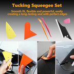 Window Tint Kit Vinyl Wrap Tool Kit Professional Film Car Wrapping Tools Includes Magnet Holders, Felt Squeegees, Plastic Scrapers, Cutting Knives, and Storage Bag