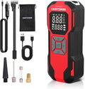 CRAFTSMAN Tire Inflator Portable Air Compressor, Cordless Mini Air Pump for Car Tires with Digital Tire Pressure Gauge, 6000mAh Battery Powered Air Pump, Max Pressure 150 PSI, 12V DC Corded