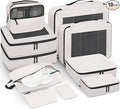 Mesh Packing Cubes for Travel, Durable Luggage Organizer with Sturdy Material and Double Zippers, Comprehensive Set for Trave