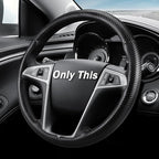 Steering Wheel Cover for Chevy Equinox 2010-2017/ GMC Terrain 2010-2017/ Buick Lacrosse 2010-2015/ Regal 2011-2013 Steering Wheel Accessories for Chevrolet (Matte Black)