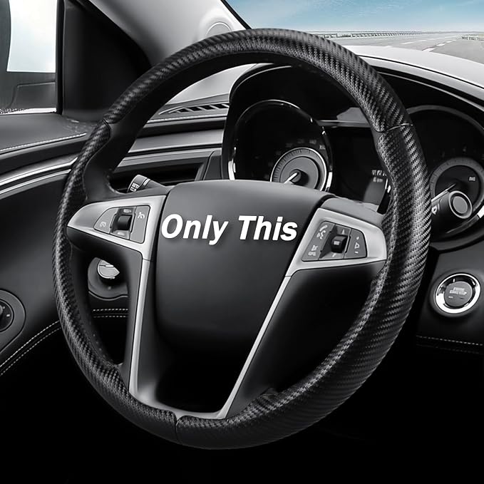 Steering Wheel Cover for Chevy Equinox 2010-2017/ GMC Terrain 2010-2017/ Buick Lacrosse 2010-2015/ Regal 2011-2013 Steering Wheel Accessories for Chevrolet (Matte Black)