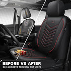 CAR PASS 3D Foam Mesh Leather Car Seat Covers Front Seats, Breathable Front Seat Cover for Cars, Comfortable Universal Fit fo