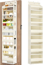 Mefirt Over The Door Organizer, 7 Tier Door Hanging Organizers with 7 Large Pockets 12 Side Pockets, Behind Door Storage Hang