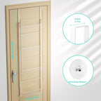 HapiRm Over Door Hat Organizer - 4 Tier Wall Mounted Hat Rack with 24 Hooks and 10 Movable Clips, Hanging Baseball Cap Organi