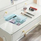Kitchen Desk Drawer Organizers Storage for Office, Small Acrylic Vanity Trays Makeup Organizer for Drawer Bathroom Plastic Ma