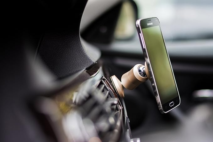 The Original Dual Magnetic Movable Phone Holder and Tablet Mount (Matte Black)