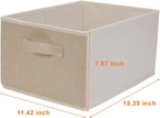 JAKAGO Fabric Storage Bins set of 4 Rectangle Storage Baskets with Handle Foldable Closet Organizer for Clothes Towel bedding