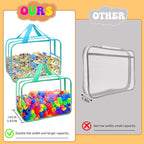 8 Packs 8 Colors Large Toy Storage Bags, Reusable Clear PVC Board Game Storage, Toy Organizers and Storage Bags with Zipper f