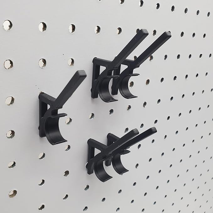 'Just Hanging Pegboards' 1/4" Pegboard Angled Thread-Bobbin Storage Hook, Compatible with 1/4" Pegboards. Sewing Organization