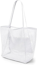 KALIDI BeachNylon Mesh Tote Bag, Casual Tote Bag Hobo Women Foldable MAX 23L Shoulder Bag For Beach Picnic Vacation