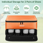 ANILD Golf Trunk Organizer, 2 Layer Golf Storage Case with Separate Ventilated Compartment for 2 Pair Shoes, for Balls, Tees,