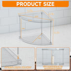 Yieach Clear Corner Bathroom Counter Organizer,2Tier Tiered Countertop Corner Shelf for Perfume,Beauty Products,Makeup Organi