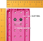 Azar Displays 700220-PNK-2C16 Four-Sided 4”W x 12” Revolving Pegboard Tower Kit Counter Display with 16-Pack of 2 inch Lockin