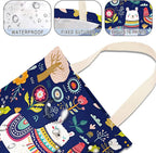 Car Trash Bag Hanging No Snap Small Garbage Bag for Car Back Seat Cute Printed One-handed Strap Trash Bags Car Accessories-Navy Alpaca Car Trash Bags