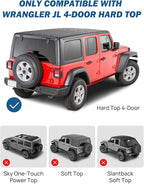 JOYTUTUS Rear Cargo Rack Basket Compatible with Wrangler JL 2018-2023 (Hard-Top Only, Not Fit 2024-2026), 350 LBS Adjustable Height Trunk Interior Luggage Basket Big Storage Carrier, Black