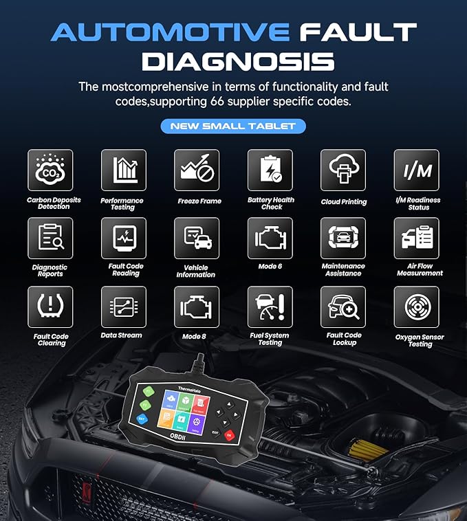 Professional OBD2 Scanner Car Diagnostic Tool, OBDII EOBD Code Reader, Enhanced Check Car Engine Light Diagnostic Scan Tool,