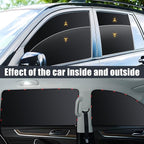 ZATOOTO Car Window Shades - 4 Pack Car Window Covers 99% UV Light Block Side Window Sun Shade Magnetic Curtains Keeps Cooler Privacy for Breastfeeding Taking a nap Camping