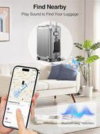 TopMade Smart Luggage Tag with Find My, Premium Leather Luggage Tags for Suitcase, Travel Bags, Backpacks, Anti-Lost Suitcase