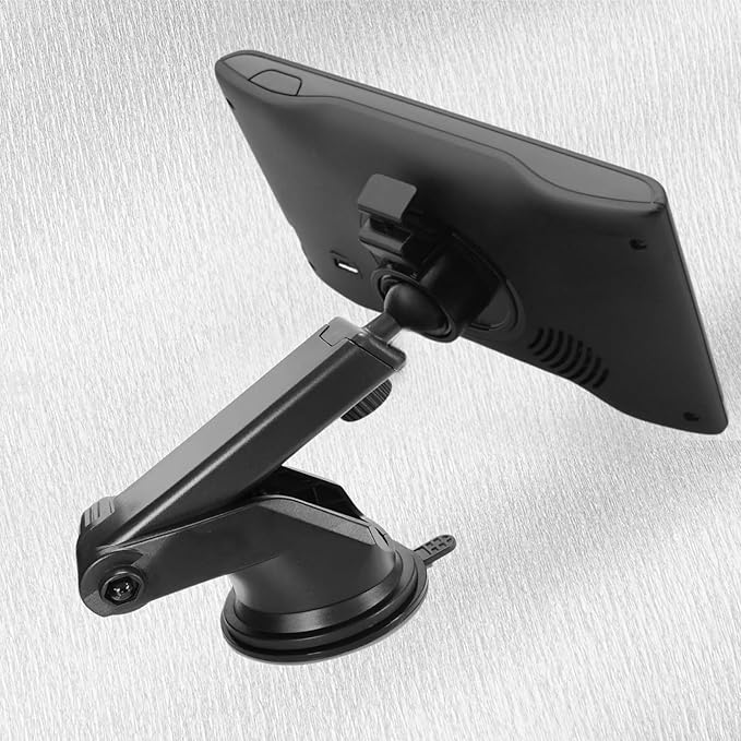 Suction Cup Bracket for Garmin GPS Mount, 17mm Universal Ball Head with Adjustable Telescopic Arm GPS Holder for Car Dashboard Compatible with Garmin Navi Serie 3.5-7 inches Sat Nav