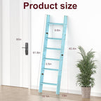 Honest Blanket Ladders for The Living Room, 6-Tier Blanket Holder, Wall-Leaning Blanket Rack, Ladder Shelves, Wooden Quilt La