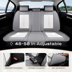 Coverado Seat Covers Full Set, 5 Seats Seat Covers for Cars, Waterproof Nappa Leather Car Seat Covers with Head Pillow, Seat 