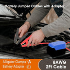 MaySpare Jumper Cables Adapter Compatible with Makita 18V Battery, 8AWG 2FT Portable Automotive Booster Cables, Car Jump Starter Power Tool Accessory (Battery Not Included)