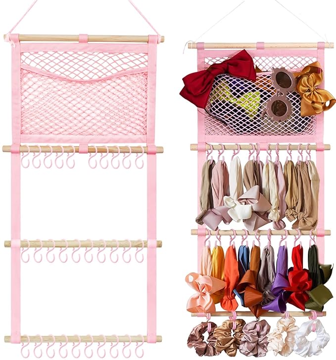 kangaroo Headband Holder Hair Bows Organizer for Baby Girls Large Capacity Bow Holder Hair Accessories Wall Hanging Organizer