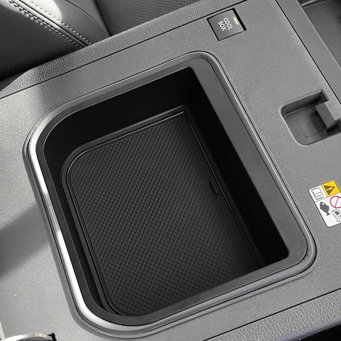 SMABEE Center Console Cool Box Organizer for Toyota Land Cruiser Prado 250/ Lexus GX 550 2024 2025 2026 Armrest Storage Box ABS Insert Tray Accessories (Only Fit Cool Box) Black