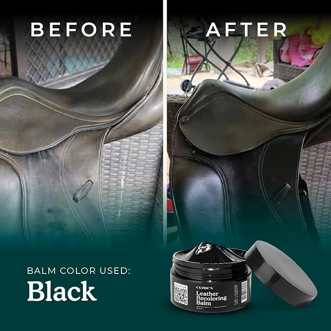 Clyde's™ Recoloring Balm | Non-Toxic Material Dye & Restorer for Furniture, Car Seats, & More | 23 Colors (Black, 100ML)