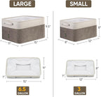 BALEINE 3 Pack Fabric Closet Storage Bins for Shelves, Linen Closet Organizers and Storage, Decorative Baskets for Organizing