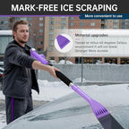 REALYOU 49.2" Snow Brush & Ice Scraper for Car Windshield, Upgraded Extendable Snow Brush with 360° Pivoting Brush Head and Foam Grip for Car Auto Truck SUV