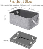 Storage Baskets for Shelves 11.8x7.9x5.2 Inch, Foldable Fabric Storage Bins with Handles, Small Storage Baskets for Organizin