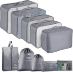 Packing Cubes for Travel-10 Set Luggage Organizer Bags for Family, Mesh Breathable Packing Cubes for Suitcases Durable Travel