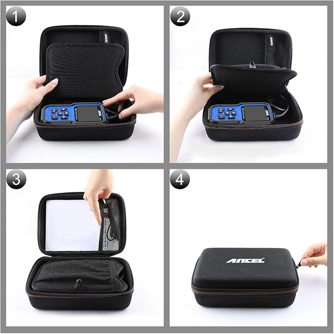 ANCEL Large Protective Case for OBD2 Scanner and Code Reader, Diagnostic Scan Tool Battery Tester, Storage Box (L)