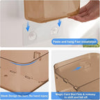 Diesisa 2pc Acrylic Wall Mount Organizer, Adhesive Cabinet Door Organizer,Acrylic Bathroom Shelves for Wall,No Drilling Hang 