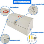 Lock Box for Safe Medication Storage, Lockable Medicine Cabinet with Child-Proof Organizer, Wall Mounted for Prescriptions, P