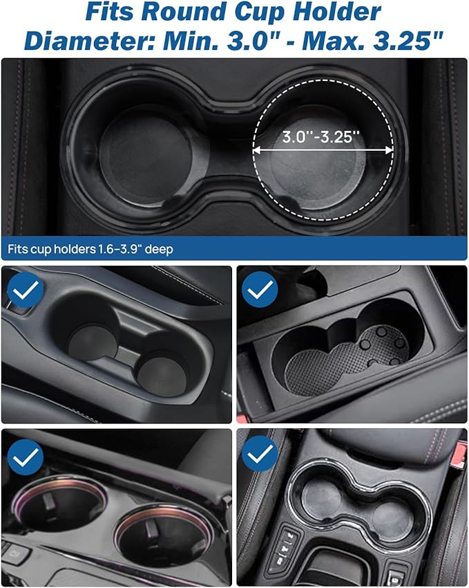 JOYTUTUS Cup Holder Phone Mount for Car, Car Cellphone Large Adapter Long Arm with 360 Degree Rotation, Compatible iPhone, Samsung & All Smartphones,Black,1 Pack