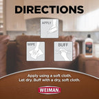 Weiman 3 in 1 Deep Leather Cleaner & Conditioner Cream - Restores Leather Surfaces - Use on Leather Furniture, Car Seats, Sho