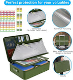 ENGPOW 5200℉ Fireproof File Organizer Bag with 13 Pocket Accordion File Folder,Document Organizer Box with Lock&Labels,Multi-