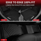 LASFIT Floor Mats & Cargo Mat for Mercedes Benz GLC 2016-2022 GLC300 / GLC350e / GLC43 AMG / GLC63 AMG (Not Fit Coupe), All Weather TPE Floor Liners Fit for GLC Car Mats, 1st & 2nd Row & Trunk Mat